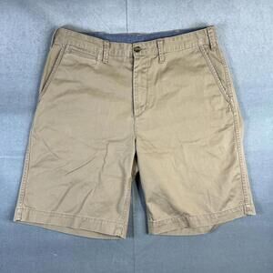 Polo Ralph Lauren Chino Shorts Mens 34 Tan Relaxed Fit Navy Pony Twill 9"
